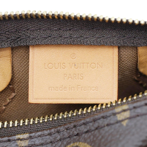 LOUIS VUITTON Nano Speedy Bandouliere Monogram Canvas Crossbody Bag Brown