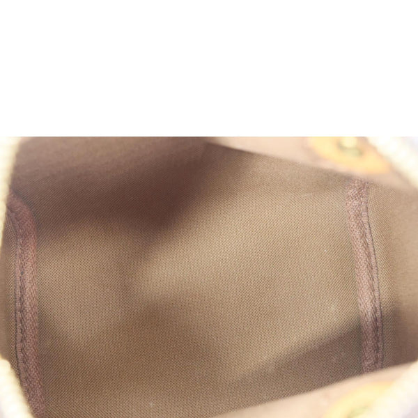 LOUIS VUITTON Nano Speedy Bandouliere Monogram Canvas Crossbody Bag Brown
