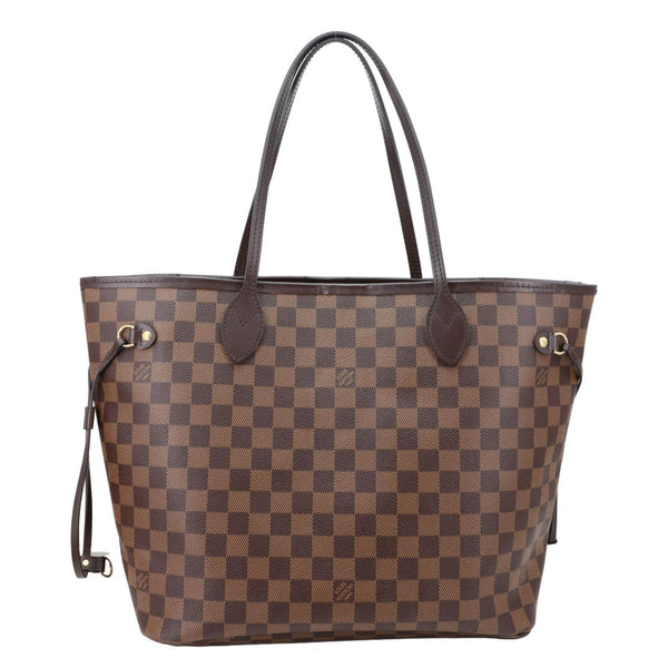 LOUIS VUITTON Neverfull MM Damier Ebene Tote Bag Brown