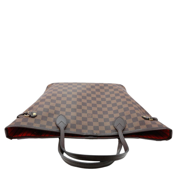 LOUIS VUITTON Neverfull MM Damier Ebene Tote Bag Brown