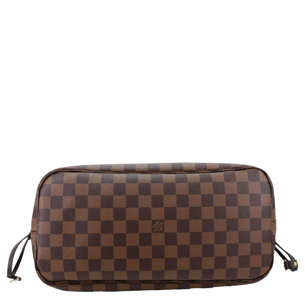 LOUIS VUITTON Neverfull MM Damier Ebene Tote Bag Brown
