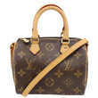 LOUIS VUITTON Nano Speedy Bandouliere Monogram Canvas Crossbody Bag Brown