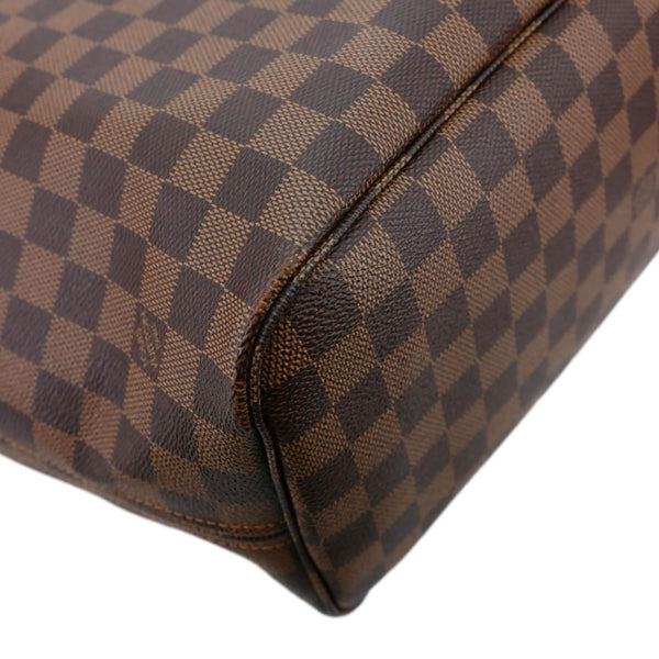 LOUIS VUITTON Neverfull MM Damier Ebene Tote Bag Brown