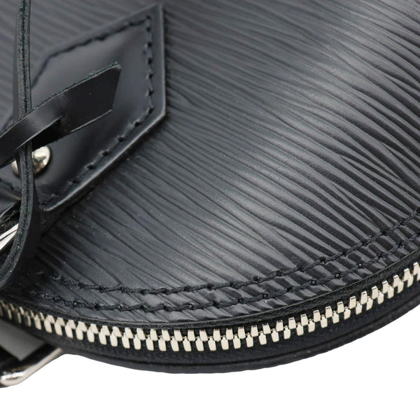LOUIS VUITTON Alma BB Epi Leather Satchel Bag Black