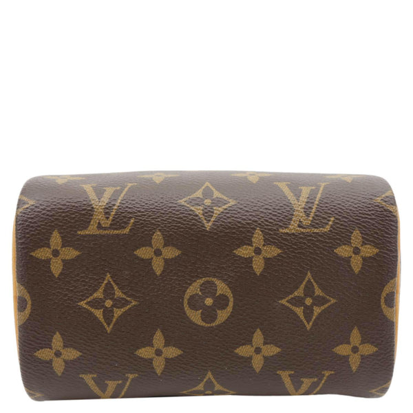 LOUIS VUITTON Nano Speedy Bandouliere Monogram Canvas Crossbody Bag Brown