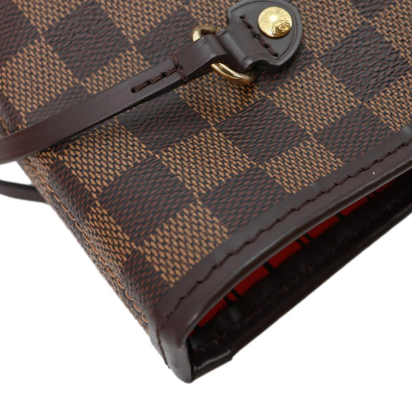 LOUIS VUITTON Neverfull MM Damier Ebene Tote Bag Brown
