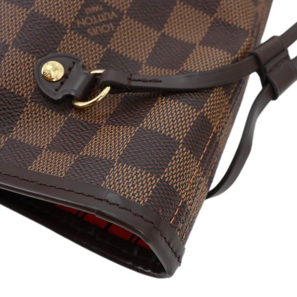 LOUIS VUITTON Neverfull MM Damier Ebene Tote Bag Brown