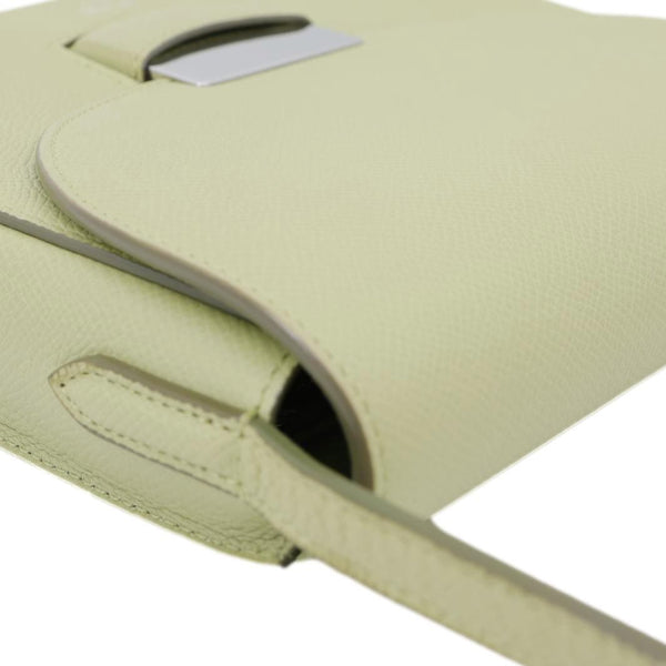 CELINE Trotteur Small Grained Calfskin Leather Shoulder Bag Sage