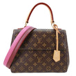 LOUIS VUITTON Cluny BB Monogram Canvas Crossbody Bag Brown
