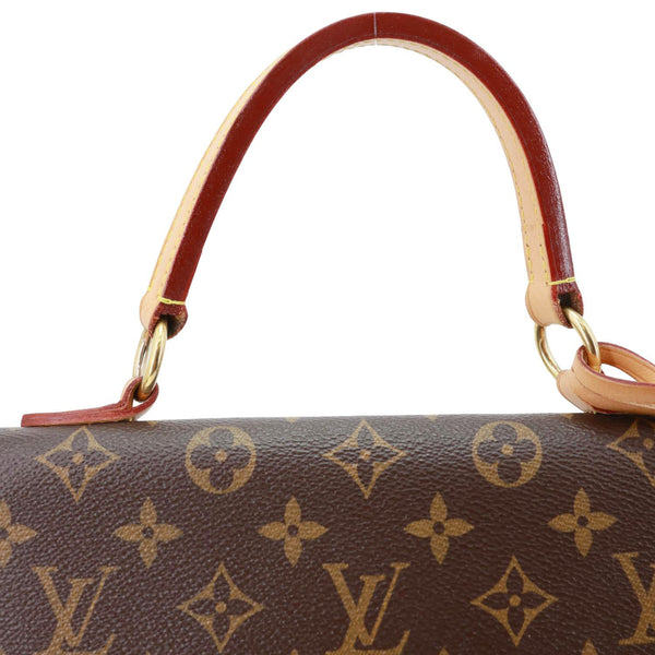 LOUIS VUITTON Cluny BB Monogram Canvas Crossbody Bag Brown