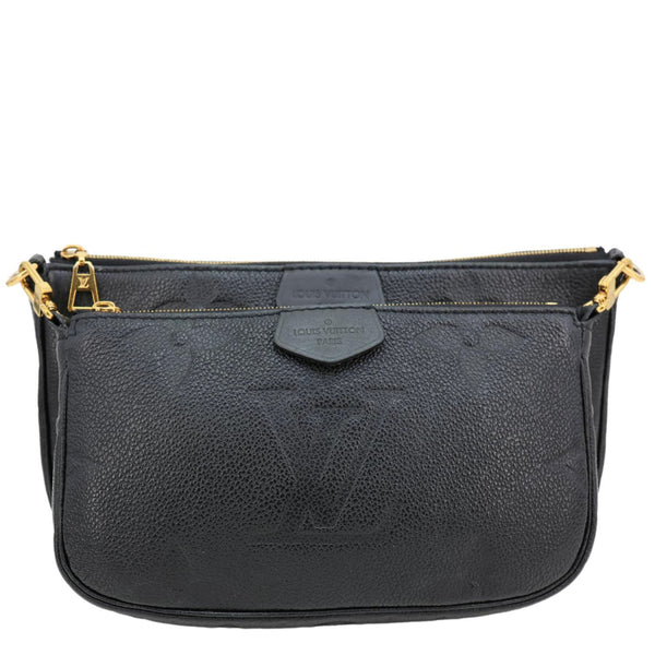 LOUIS VUITTON Multi Pochette Accessoires Monogram Empreinte Leather Crossbody Bag Black