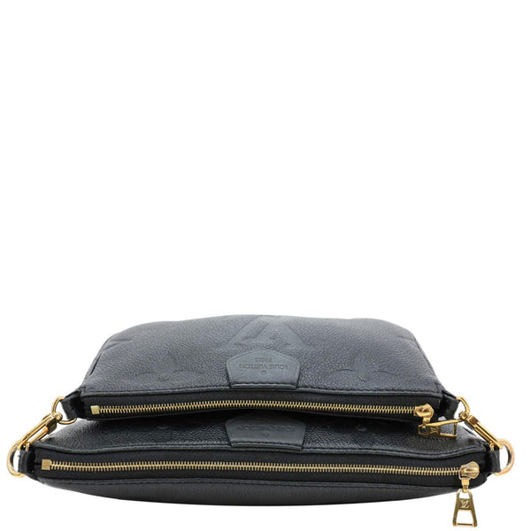 LOUIS VUITTON Multi Pochette Accessoires Monogram Empreinte Leather Crossbody Bag Black