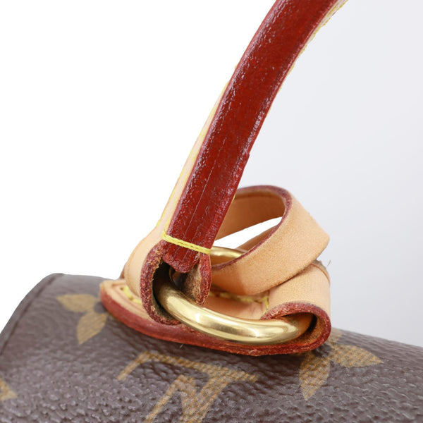 LOUIS VUITTON Cluny BB Monogram Canvas Crossbody Bag Brown