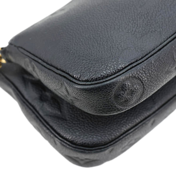 LOUIS VUITTON Multi Pochette Accessoires Monogram Empreinte Leather Crossbody Bag Black