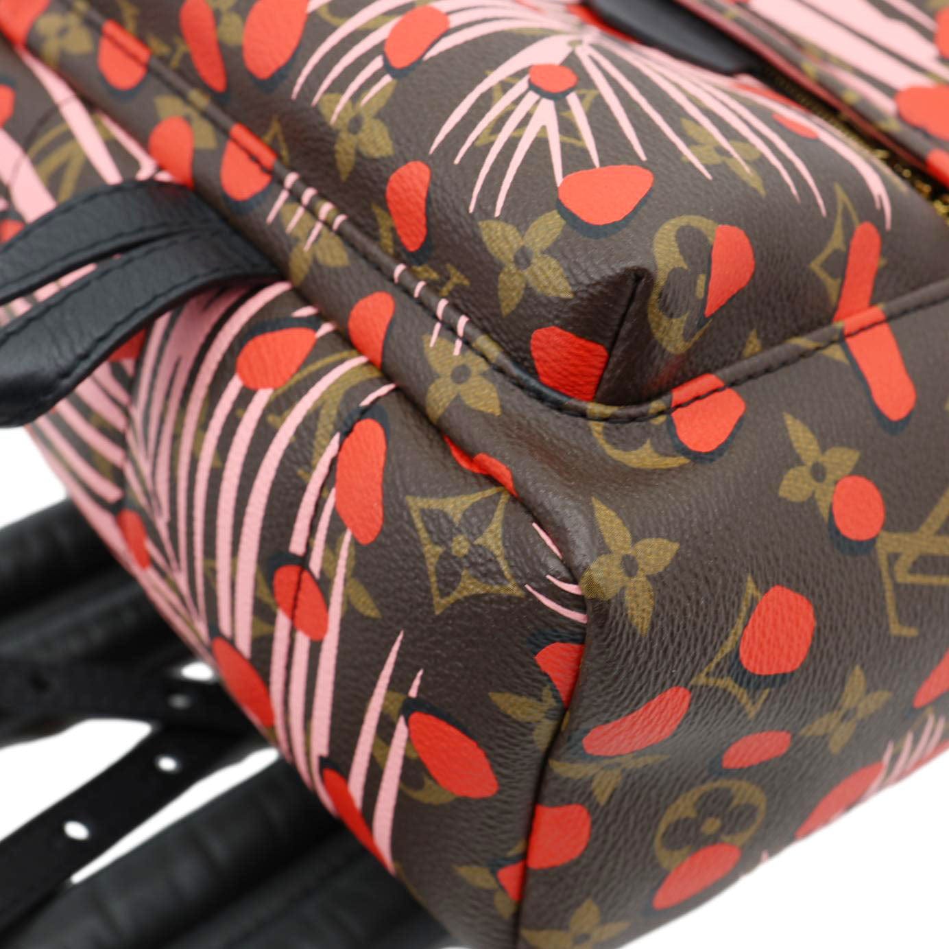 louis vuitton backpack map design LOUIS VUITTON Palm Springs PM Monogram Jungle Dots Backpack Bag Brown