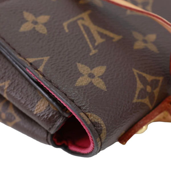 LOUIS VUITTON Cluny BB Monogram Canvas Crossbody Bag Brown