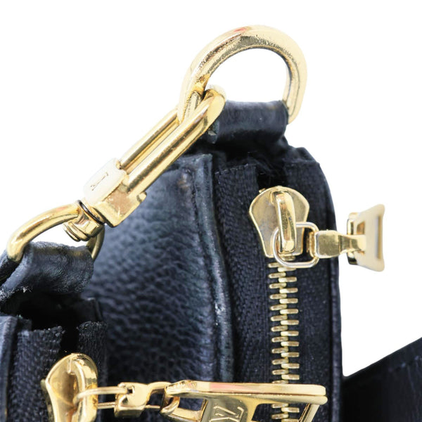 LOUIS VUITTON Multi Pochette Accessoires Monogram Empreinte Leather Crossbody Bag Black