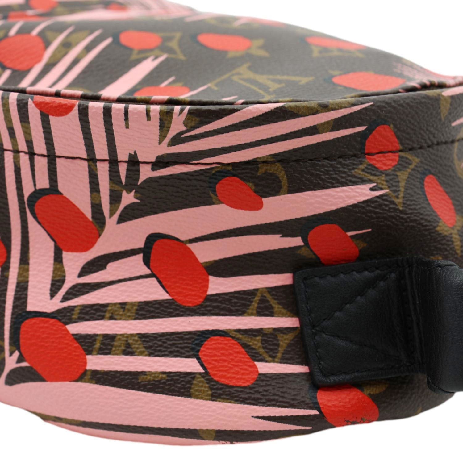 louis vuitton backpack map design LOUIS VUITTON Palm Springs PM Monogram Jungle Dots Backpack Bag Brown