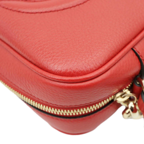 GUCCI Soho Disco Small Leather Crossbody Bag Red 308364