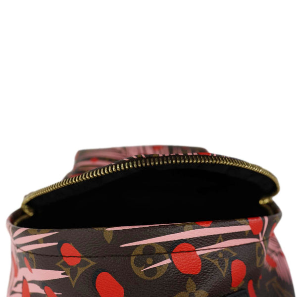 LOUIS VUITTON Palm Springs PM Monogram Jungle Dots Backpack Bag Brown