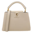 LOUIS VUITTON Capucines BB Taurillon Leather Crossbody Bag Beige