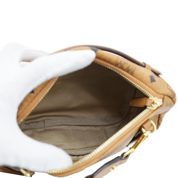 MCM Monogram Visetos Coated Canvas Bumbag Cognac