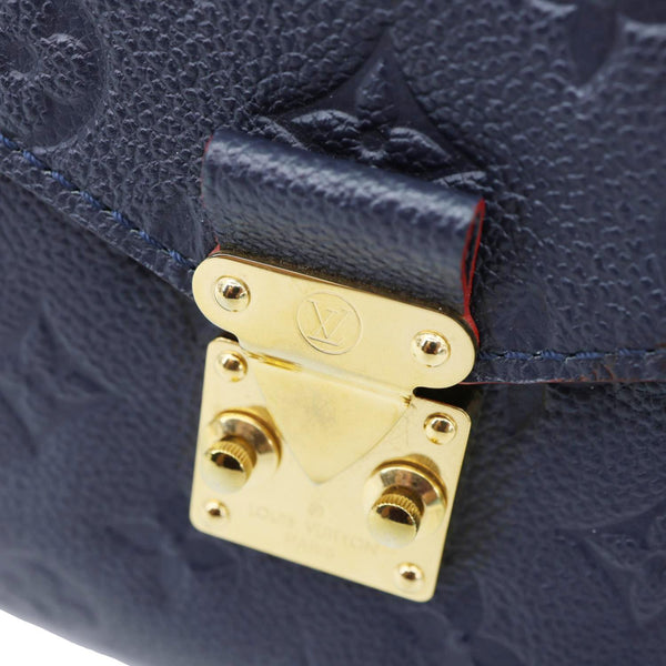 LOUIS VUITTON Metis Pochette Empreinte Leather Crossbody Bag Navy Blue