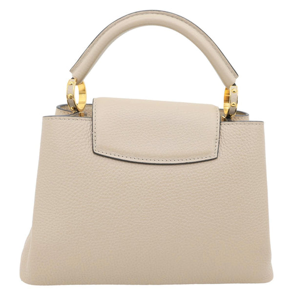 LOUIS VUITTON Capucines BB Taurillon Leather Crossbody Bag Beige