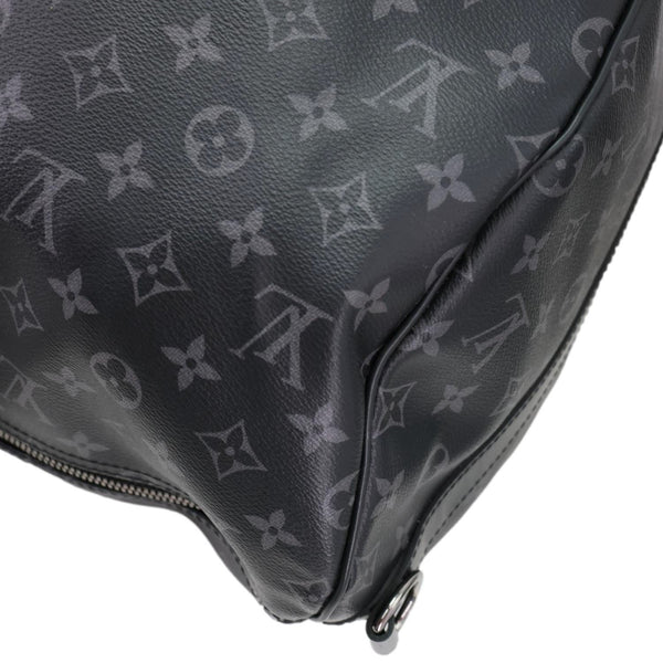 LOUIS VUITTON Keepall 55 Bandouliere Monogram Eclipse Travel Bag Black