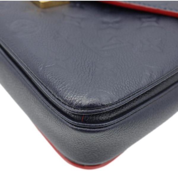 LOUIS VUITTON Metis Pochette Empreinte Leather Crossbody Bag Navy Blue
