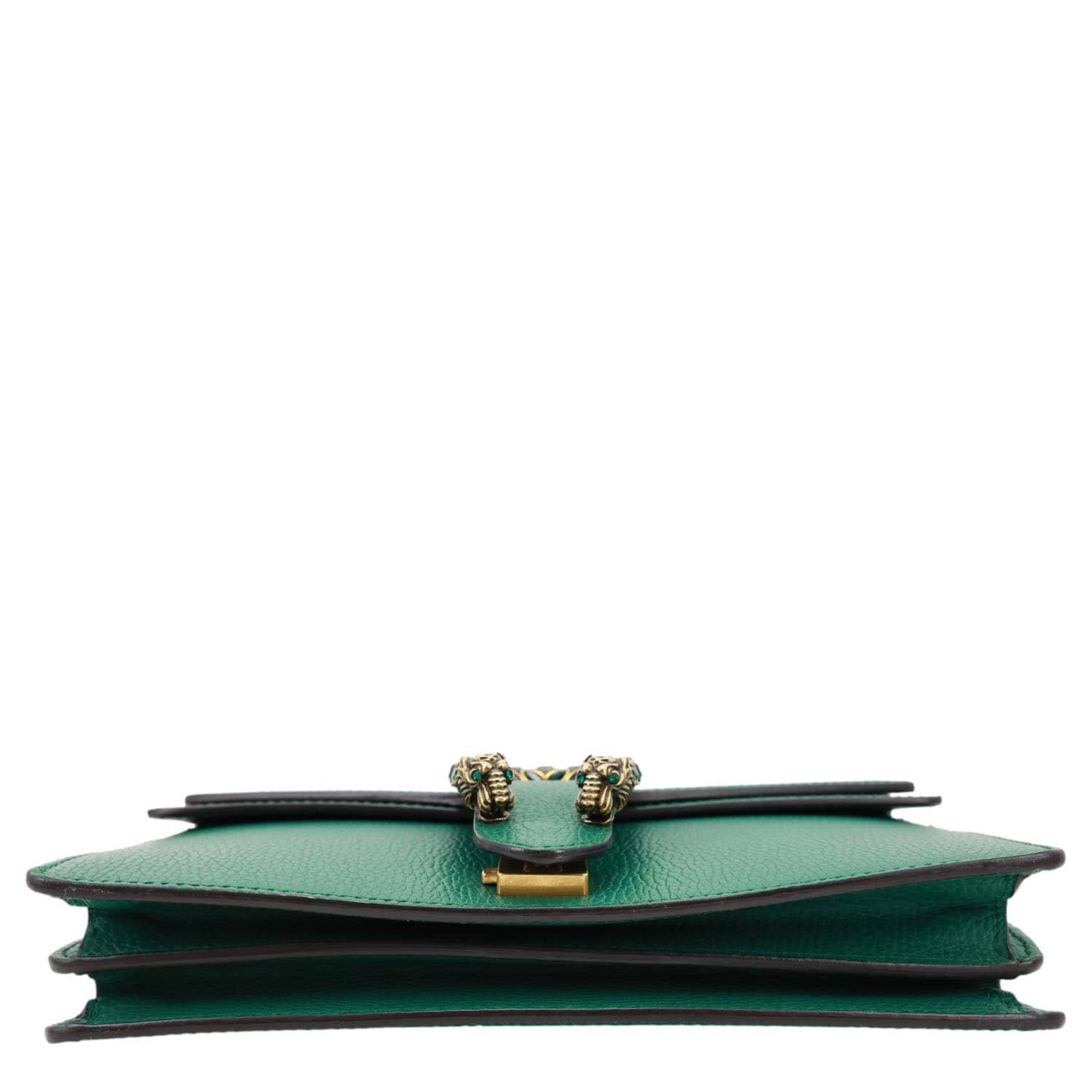 GUCCI Dionysus Small Dollar Calfskin Leather Shoulder Bag Green 400249