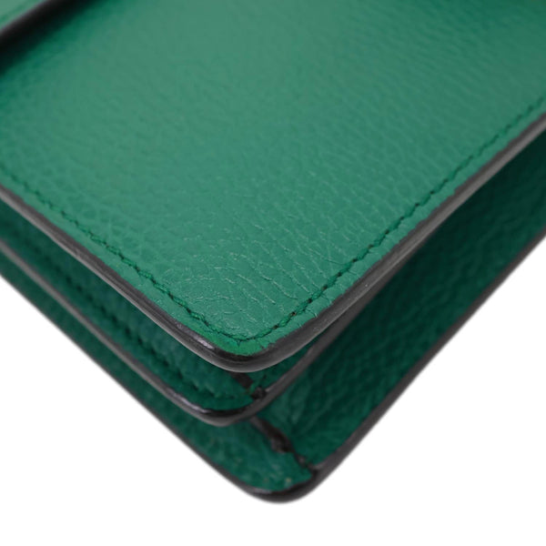 GUCCI Dionysus Small Dollar Calfskin Leather Shoulder Bag Green 400249