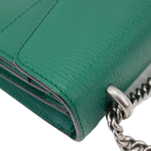 GUCCI Dionysus Small Dollar Calfskin Leather Shoulder Bag Green 400249