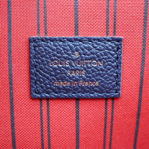 LOUIS VUITTON Metis Pochette Empreinte Leather Crossbody Bag Navy Blue