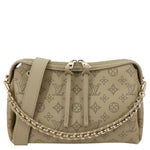 LOUIS VUITTON Hand It All PM Braided Mahina Leather Crossbody Bag Rosemary Green