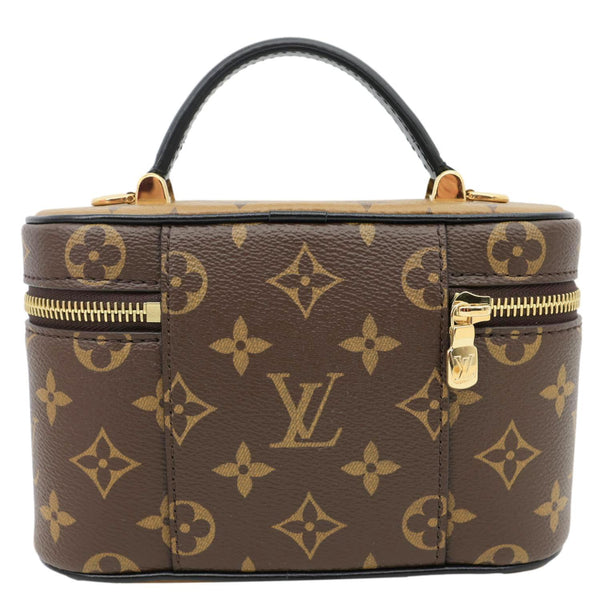 LOUIS VUITTON Vanity Monogram Reverse Canvas Chain Crossbody Bag Brown
