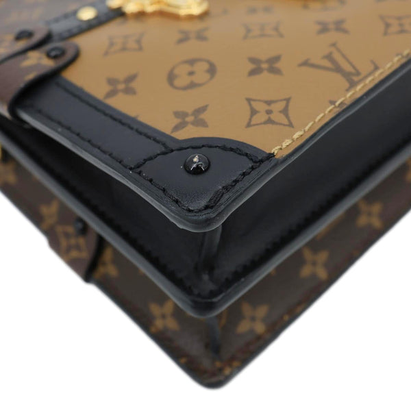 LOUIS VUITTON Trunk Clutch Reverse Monogram Crossbody Bag Brown
