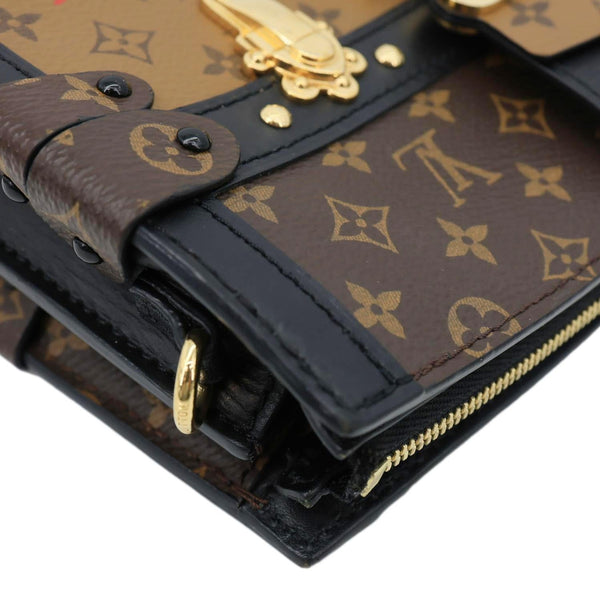 LOUIS VUITTON Trunk Clutch Reverse Monogram Crossbody Bag Brown
