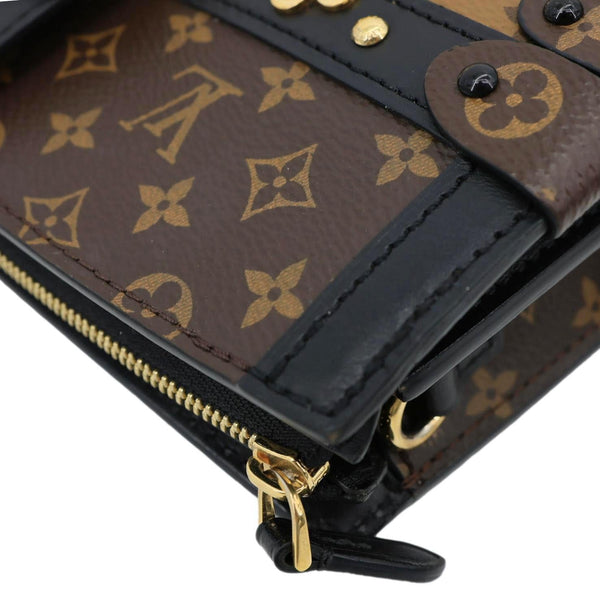 LOUIS VUITTON Trunk Clutch Reverse Monogram Crossbody Bag Brown
