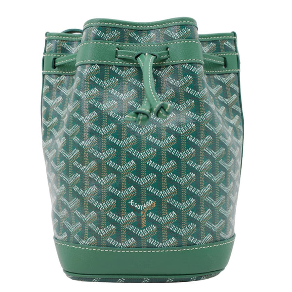 GOYARD Petit Flot PM Canvas Bucket Bag Green