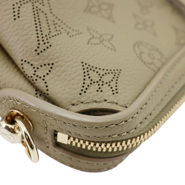 LOUIS VUITTON Hand It All PM Braided Mahina Leather Crossbody Bag Rosemary Green