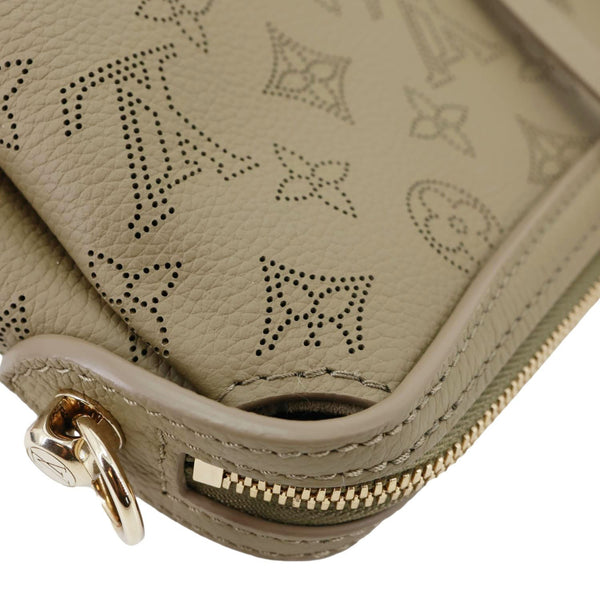 LOUIS VUITTON Hand It All PM Braided Mahina Leather Crossbody Bag Rosemary Green