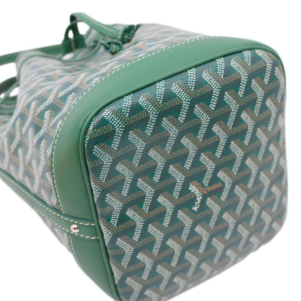 GOYARD Petit Flot PM Canvas Bucket Bag Green