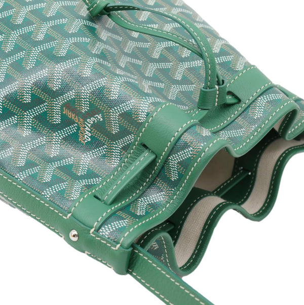 GOYARD Petit Flot PM Canvas Bucket Bag Green