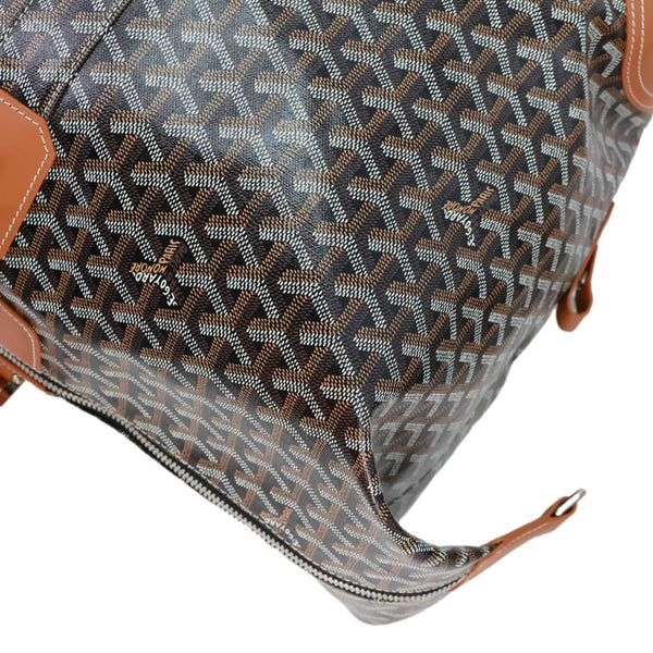GOYARD Bowling 55 Chevron Print Coated Canvas Duffle Bag Brown