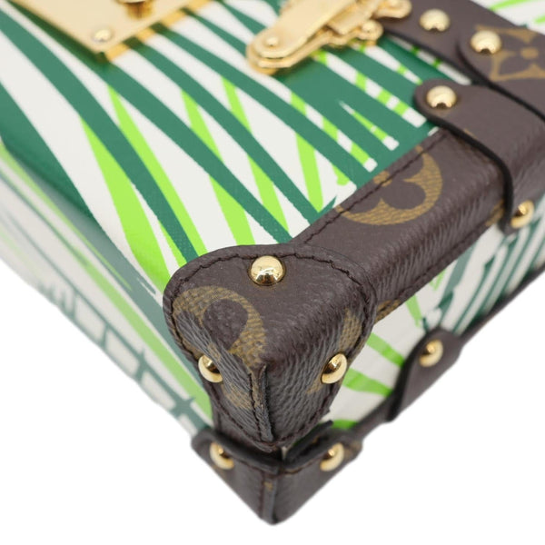 LOUIS VUITTON Petite Malle Palm Tree Monogram Canvas Shoulder Bag Multicolor