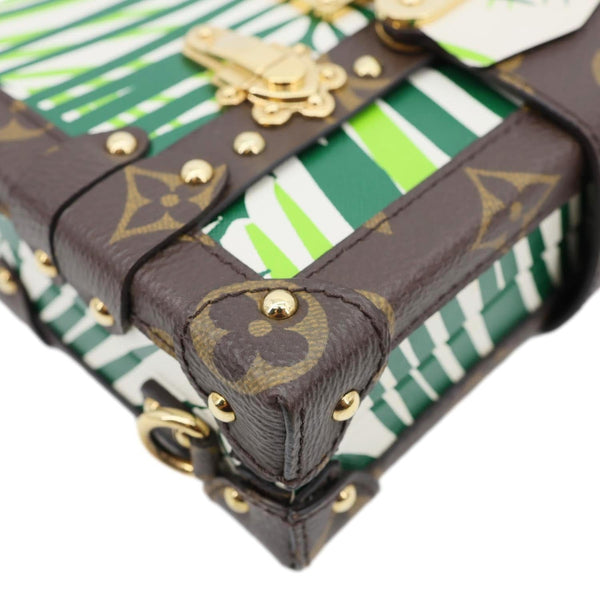 LOUIS VUITTON Petite Malle Palm Tree Monogram Canvas Shoulder Bag Multicolor