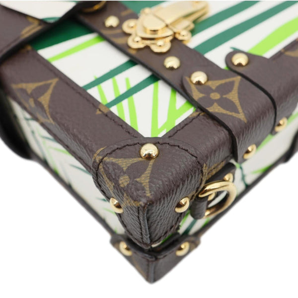 LOUIS VUITTON Petite Malle Palm Tree Monogram Canvas Shoulder Bag Multicolor