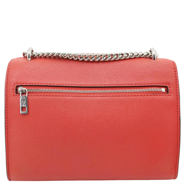 LOUIS VUITTON Lockme BB Taurillon Leather Chain Shoulder Bag Red