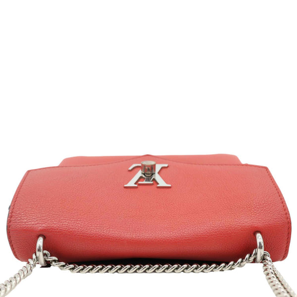 LOUIS VUITTON Lockme BB Taurillon Leather Chain Shoulder Bag Red